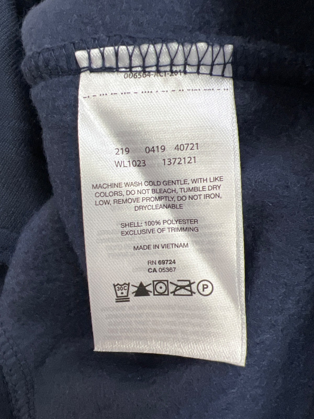 Columbia Women’s Blue Fleece Full Zip Vest - M