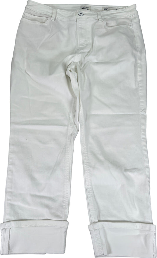 J.Jill Women’s White High Rise Cropped Denim Jeans - 8 Petite