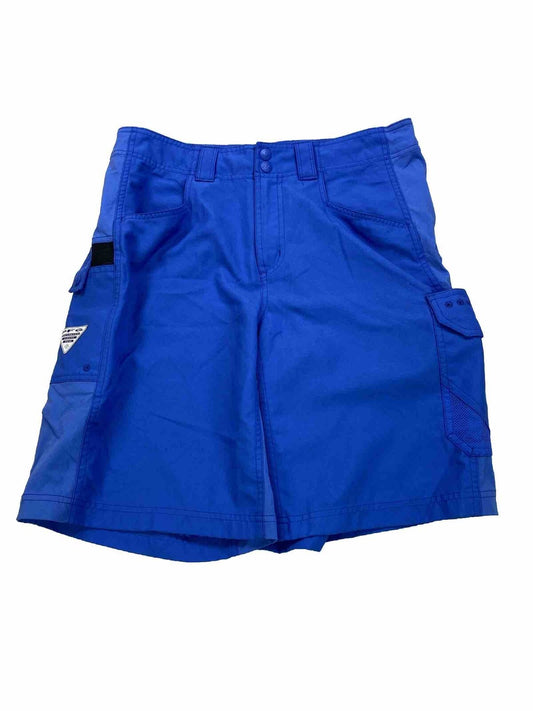 Columbia Men's Blue PFG Hybrid Cargo Shorts - 32