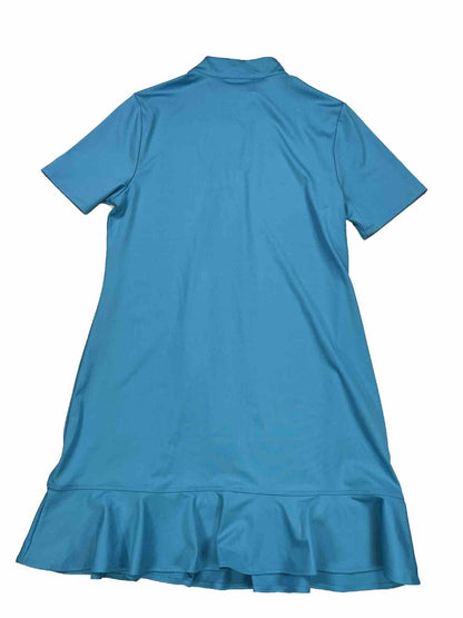 NEW Tommy Bahama Women's Blue Short Sleeve 1/4 Zip Golf Dress - L