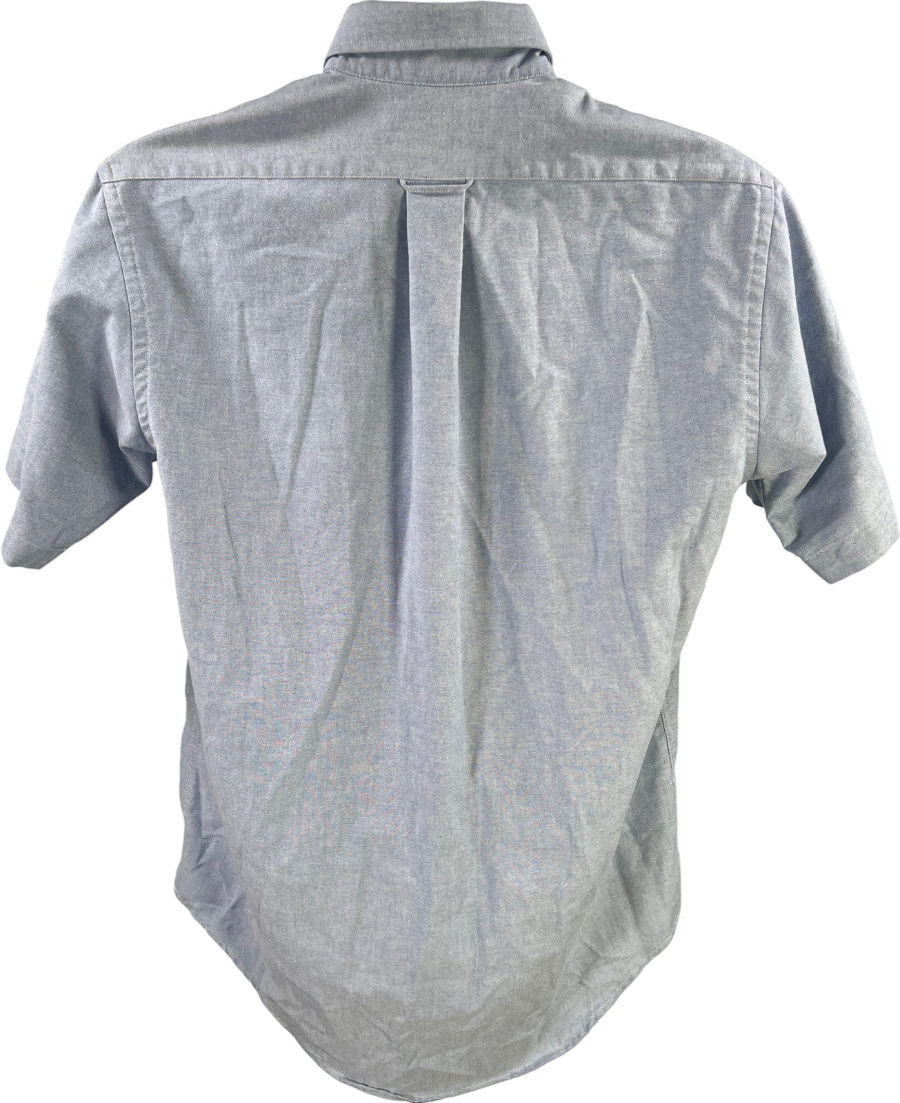 Round Tree and Yorke Men’s Blue Short Sleeve Oxford Button Up Shirt- 15.5