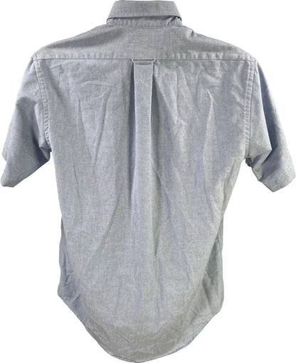 Round Tree and Yorke Men’s Blue Short Sleeve Oxford Button Up Shirt- 15.5