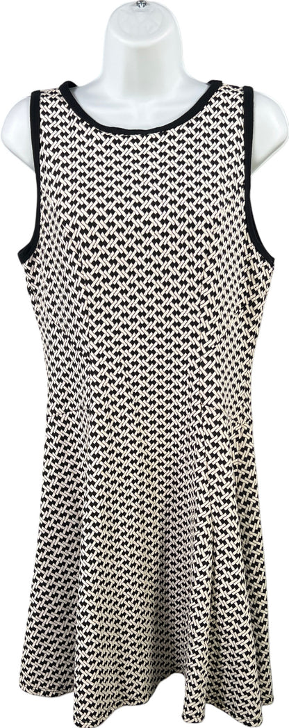 Ren Kane Women’s Black/White Sleeveless Fit and Flare Dress - L
