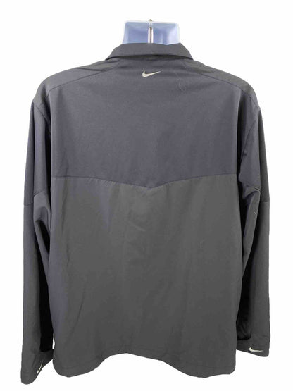 Nike Men's Black Full Zip Windbreaker Jacket - XL