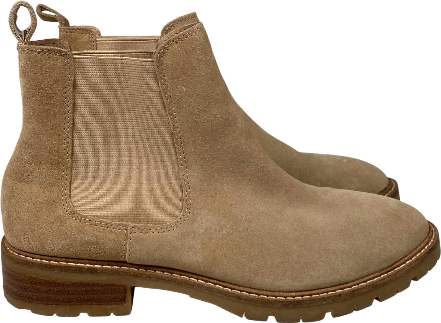 Steve Madden Women’s Tan/Beige Suede Leopold Chelsea Boots - 8.5