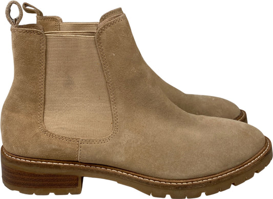 Steve Madden Women’s Tan/Beige Suede Leopold Chelsea Boots - 8.5