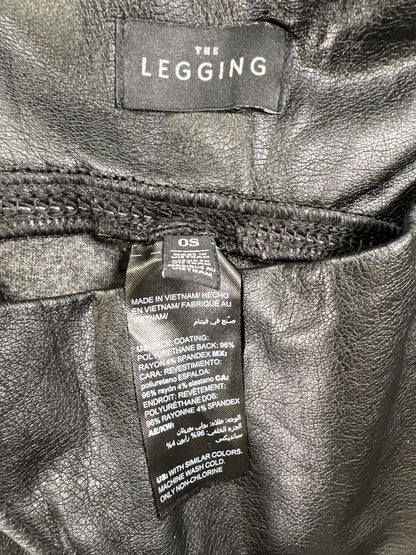 White House Black Market Women’s Black Faux Leather Leggings - 0 Short