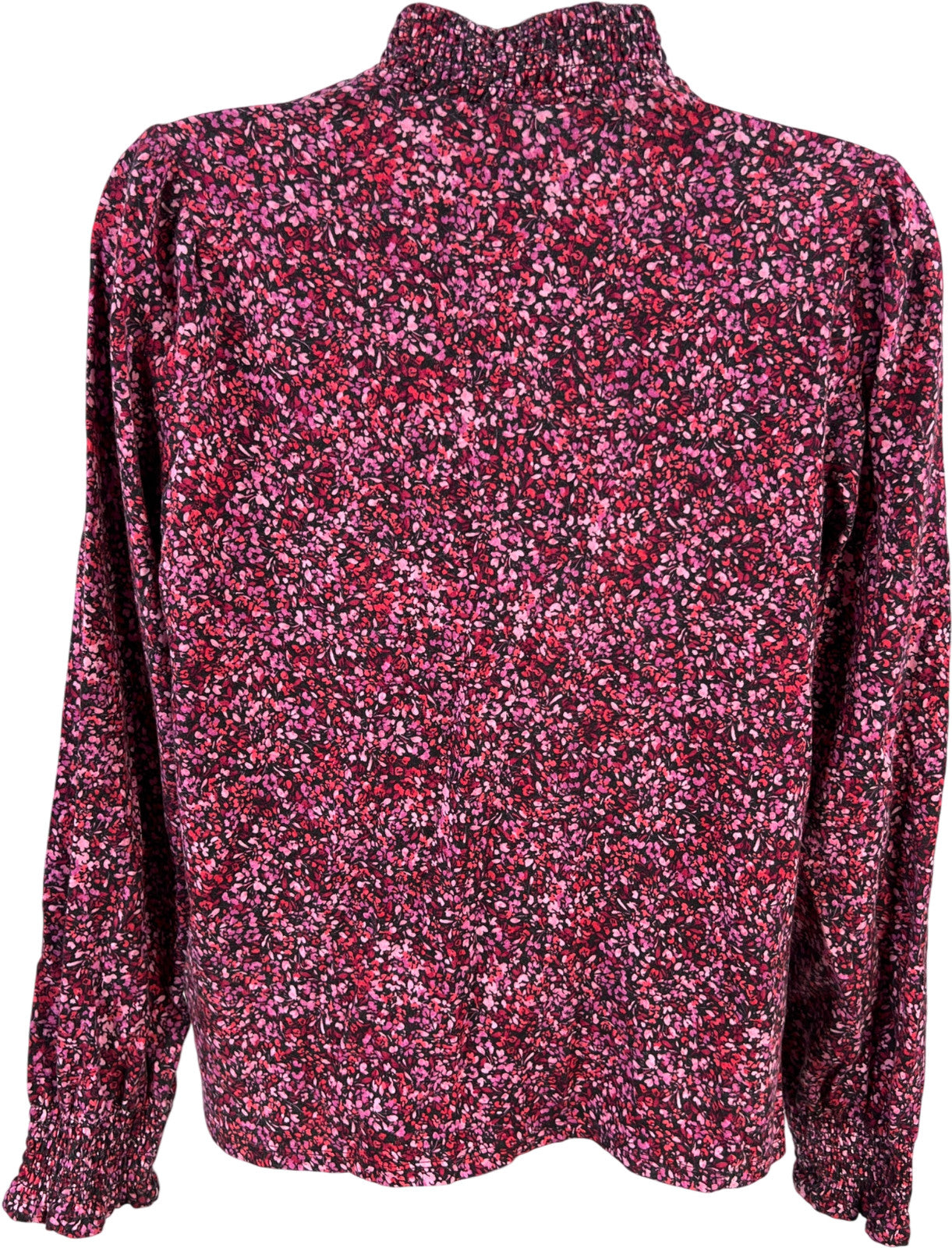 J.Jill Women’s Pink/Purple Long Sleeve Keyhole Front Blouse - S