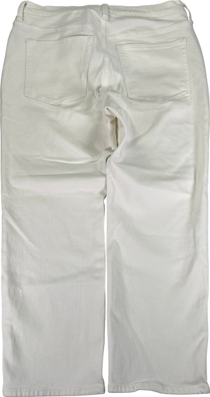 J.Crew Women’s White Essential Straight Capri Denim Jeans - 31 Petite