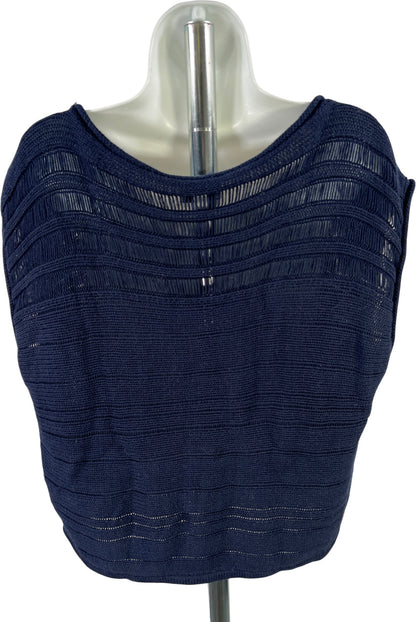 Evereve Women’s Blue Cap Sleeve Knit Sweater - L