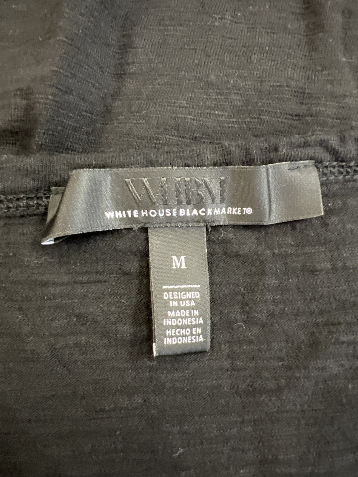 White House Black Market Women’s Black Sleeveless Scoop Neck Tank Top - M