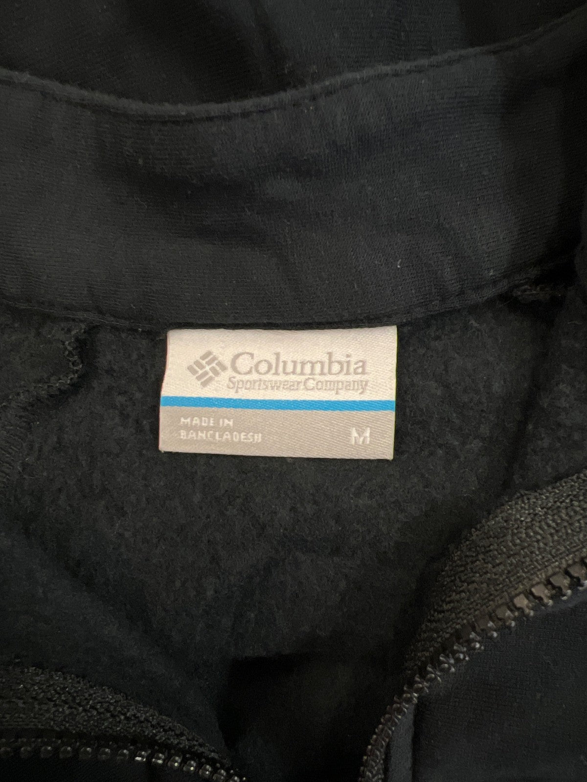 Columbia Women’s Black Fleece Lined Basic Full Zip Mid Layer Jacket - M