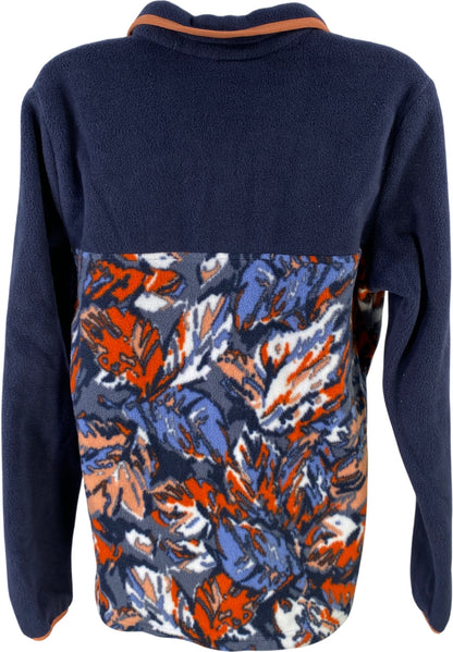Columbia Women’s Blue 1/4 Snap Benton Sprigs Pullover Fleece Jacket - M