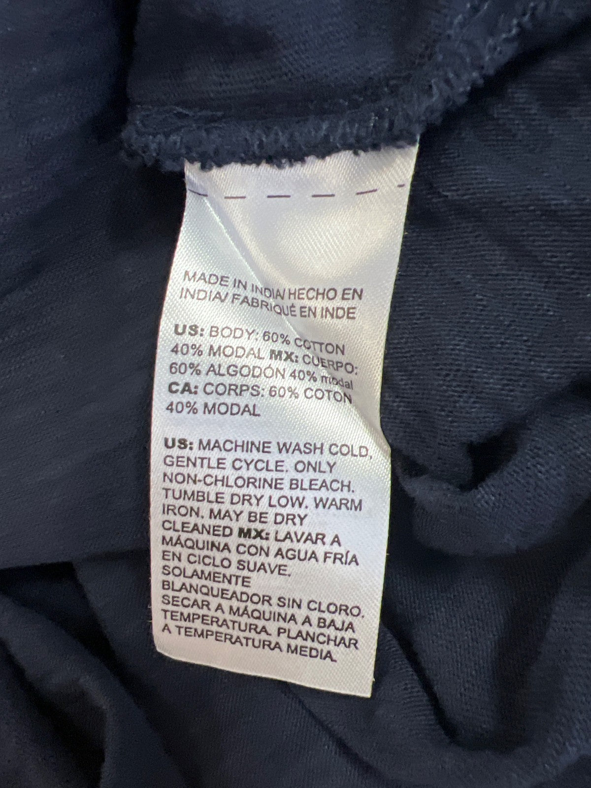 Chico’s Women’s Navy Blue 3/4 Bell Sleeve Shirt - 2/US L