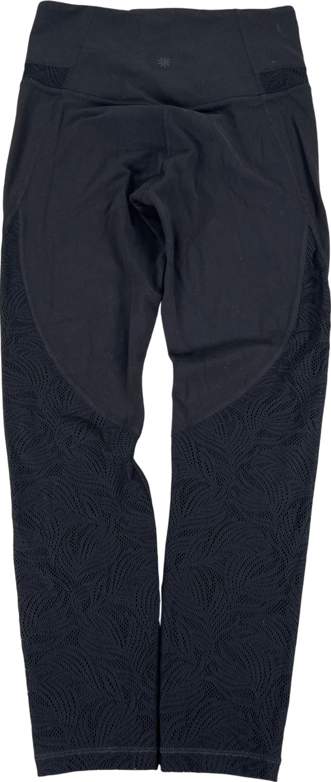 Athleta Women’s Black Luxe Mesh 7/8 Tight Leggings - S