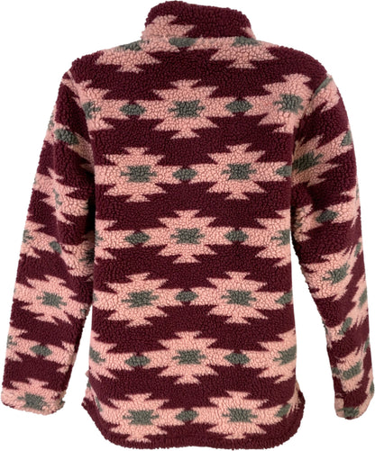 Orvis Women’s Pink/Purple 1/4 Zip Pullover Sherpa Jacket - S