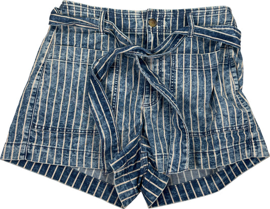 NEW American Eagle Women’s Blue Striped Highest Rise Tie Front Shorts - 12