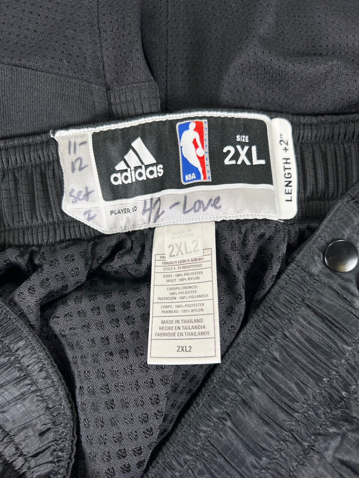 Adidas Men’s Black Warm Up Athletic Pants by NBA Timberwolves Kevin Love - 2XL2