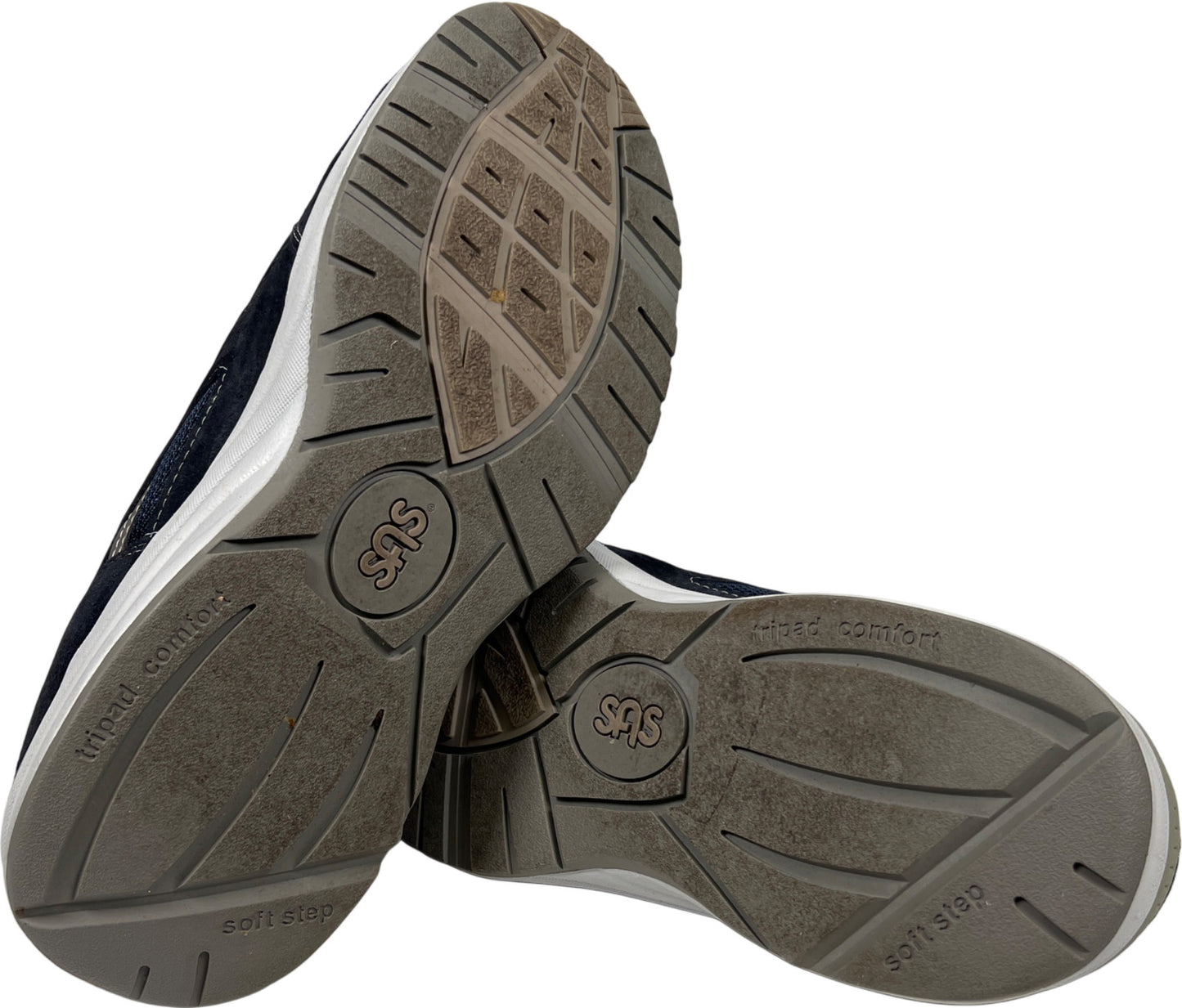 SAS Men’s Blue Suede Comfort Walking Sneakers - 12 Wide