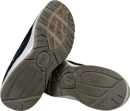 SAS Men’s Blue Suede Comfort Walking Sneakers - 12 Wide