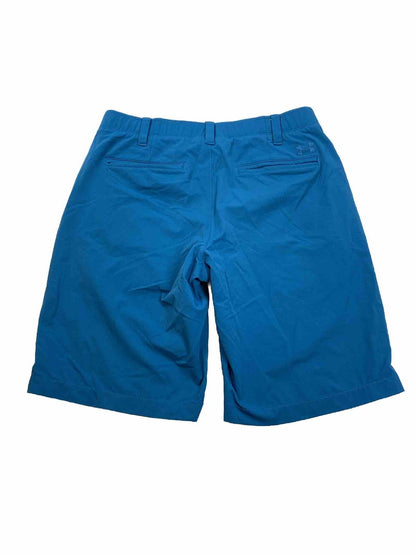 Under Armour Men's Blue Flat Front Stretch Tech Shorts - 34