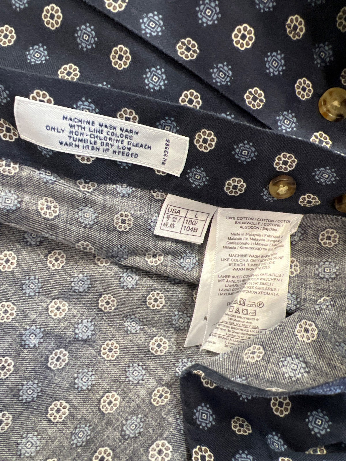 Brooks Brothers Men’s Blue Regent Button Up Shirt - L