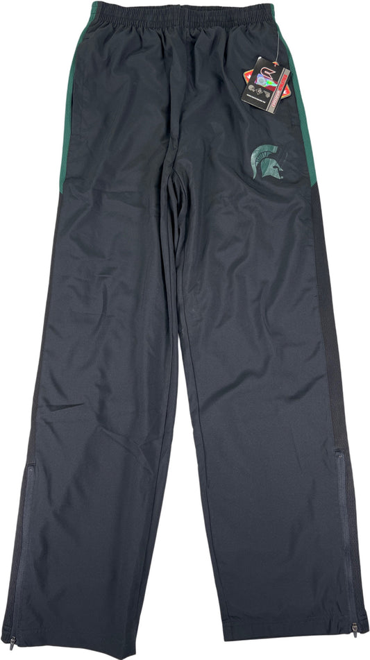 Colosseum Athletics Men’s Black/Green MSU Windbreaker Athletic Pants - S