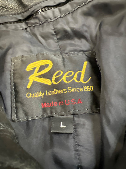 Reed Men’s Black Removable Liner Leather Full Zip Jacket - L