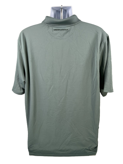 Under Armour Men's Green HeatGear Short Sleeve Polo Shirt - 2XL