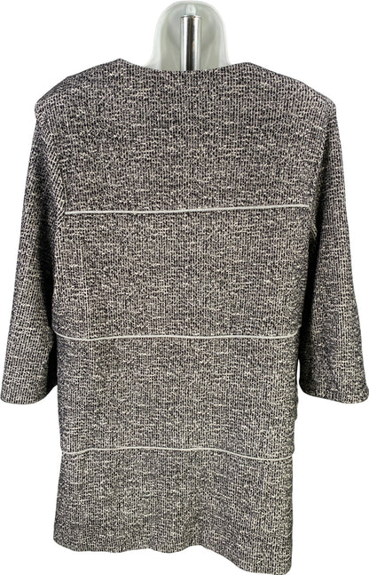 Cabi Women’s Black/Gray The Times 3/4 Sleeve Hook Close Blazer Jacket - XL