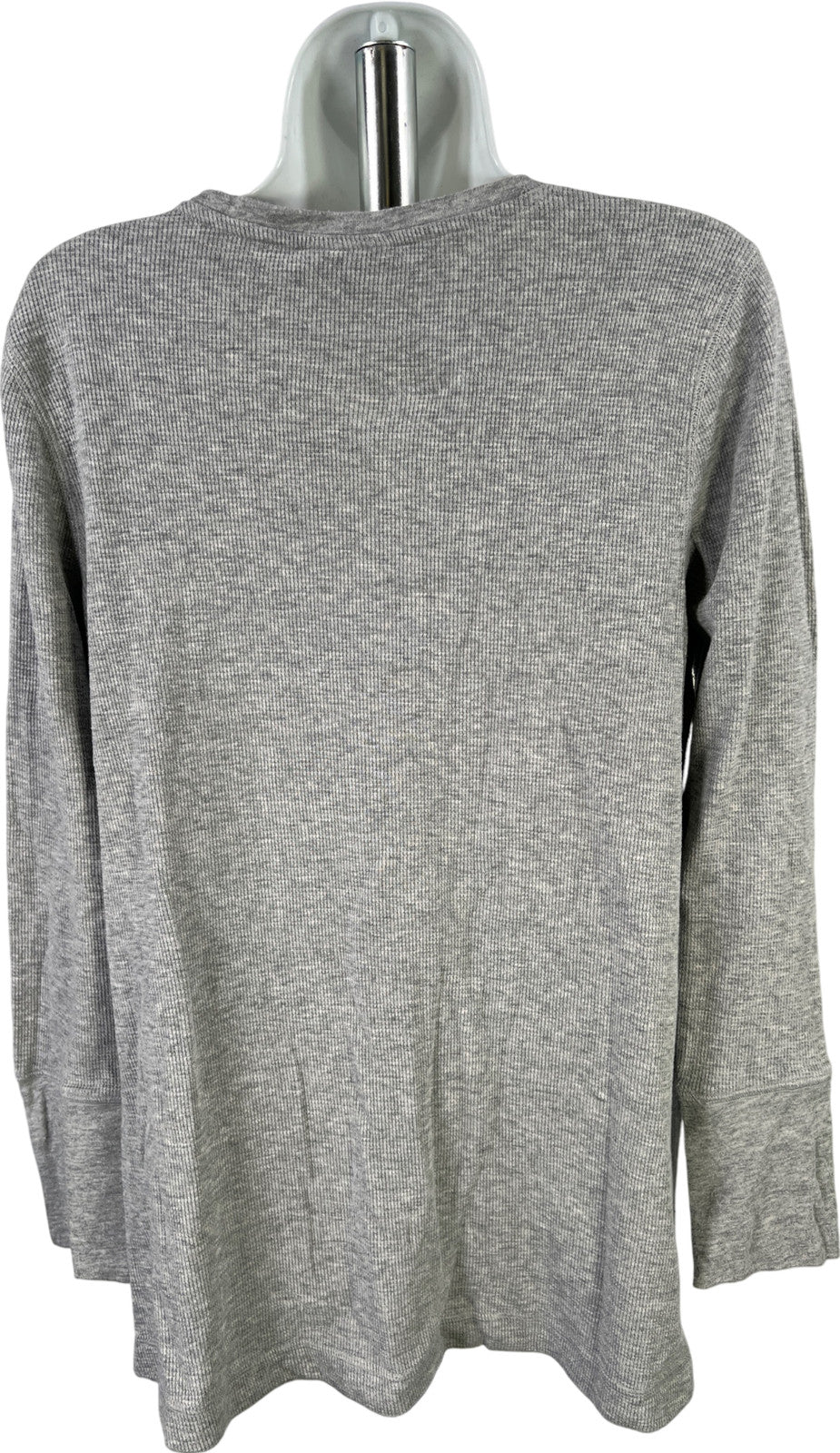 J.Jill Women’s Gray Waffle Knit Long Sleeve Sweater - M