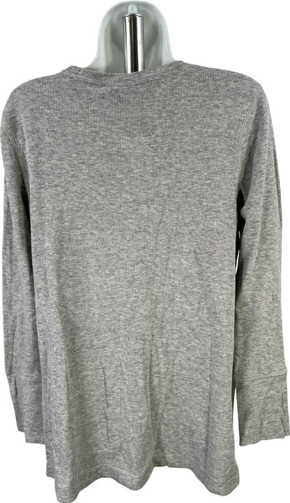 J.Jill Women’s Gray Waffle Knit Long Sleeve Sweater - M