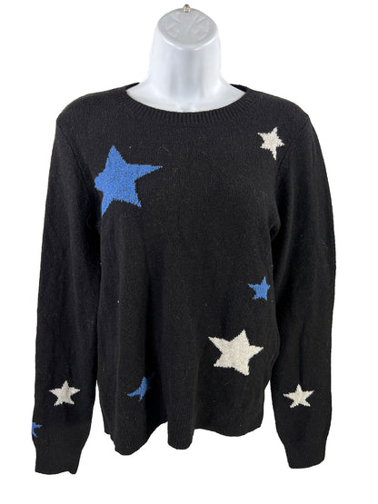 Lucky Brand Women's Black Star Print Knit Sweater - XS