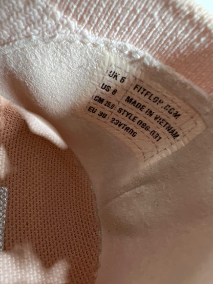 FitFlop Women’s Ivory Metallic Super Q Knit Slip On Sneakers - 8