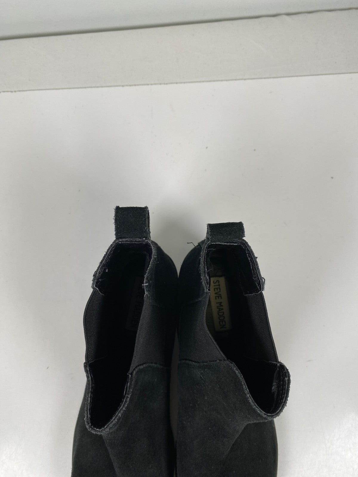 Steve Madden Women’s Black Suede Dover Pull On Chelsea Ankle Boots - 11