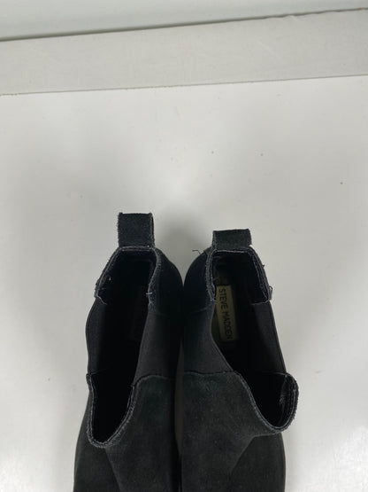 Steve Madden Women’s Black Suede Dover Pull On Chelsea Ankle Boots - 11