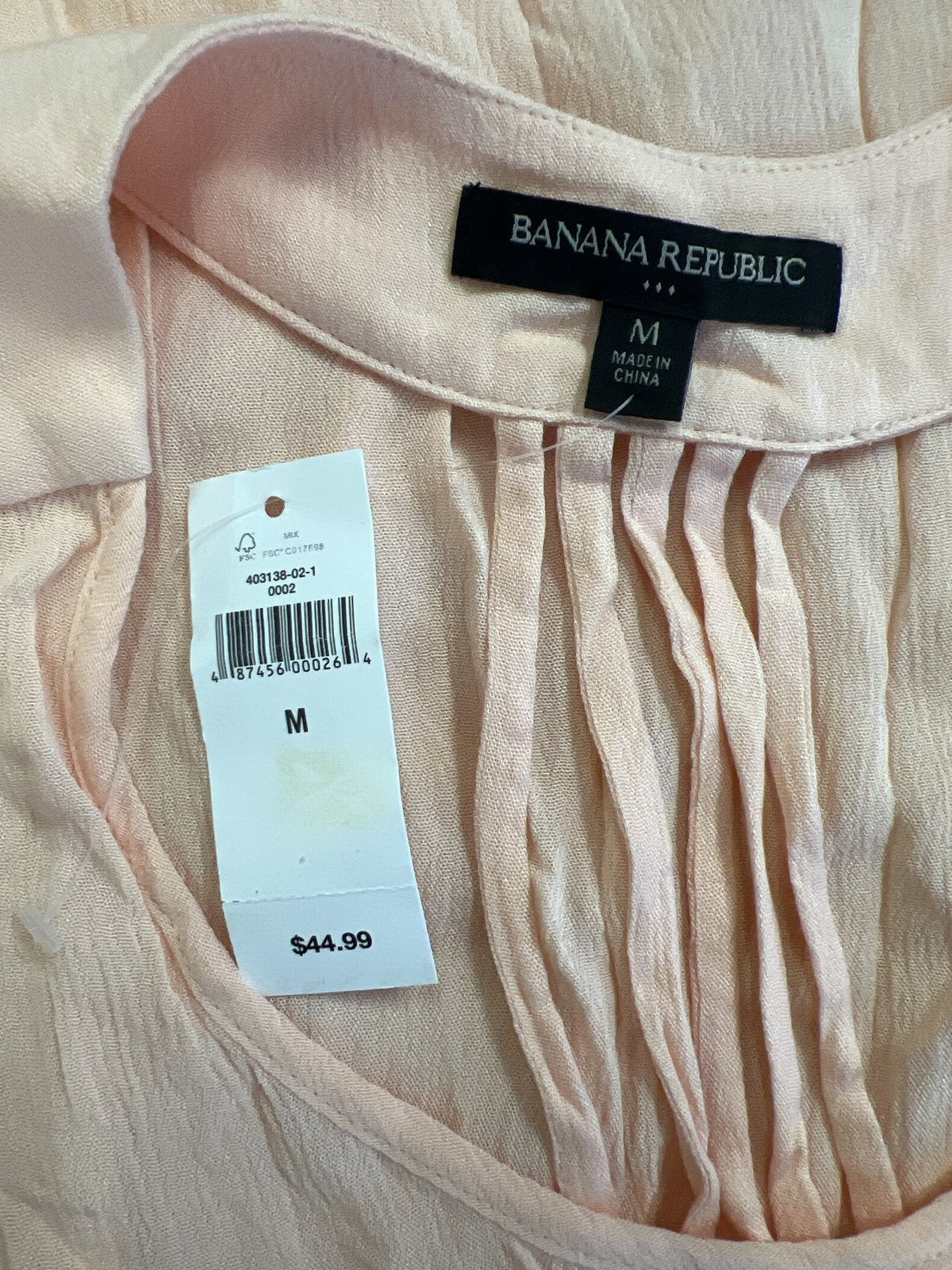 Banana Republic Women’s Pink/Peach Racerback Tank Top - M