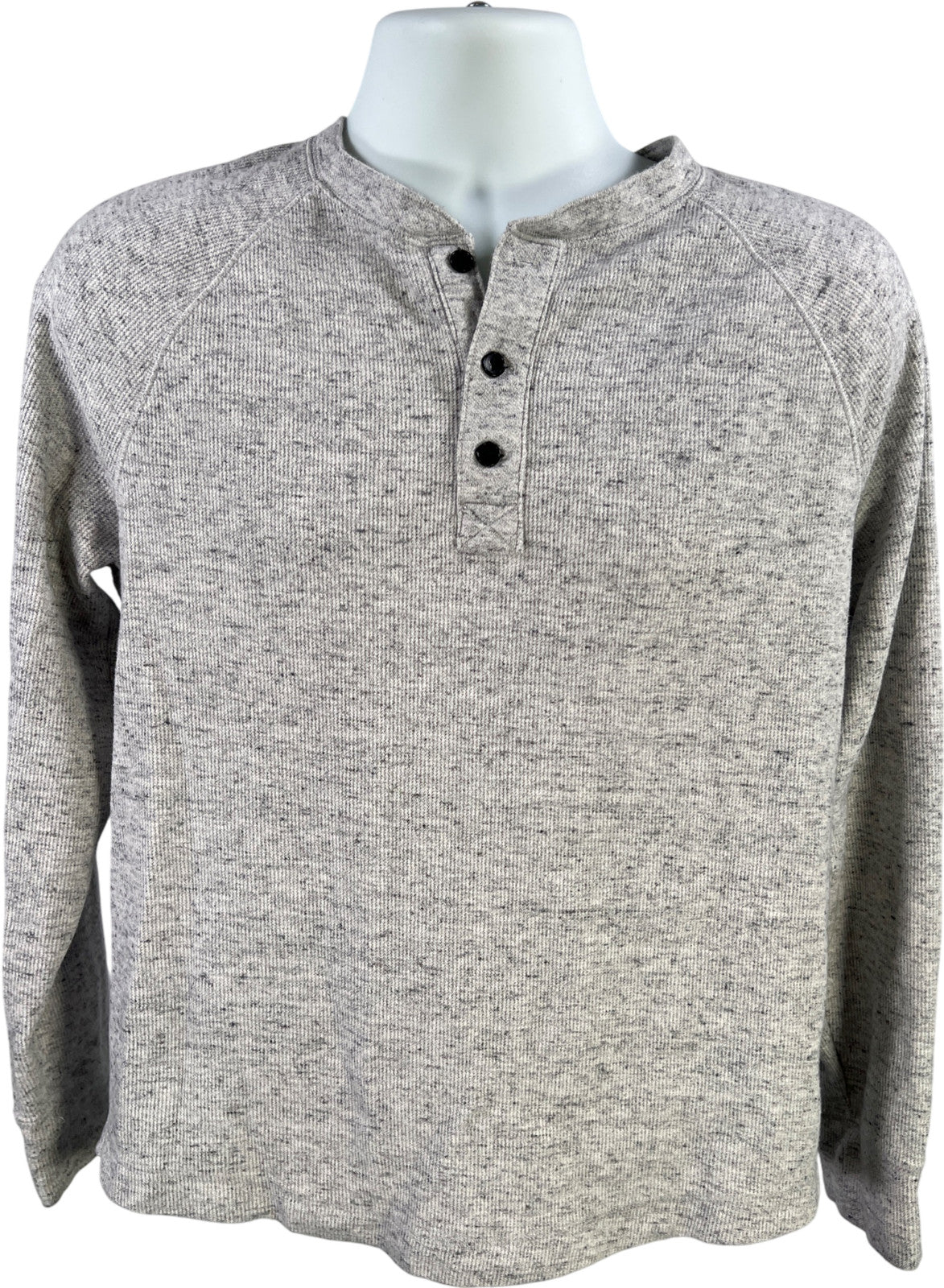 Banana Republic Men’s Gray Brushed Waffle Knit Long Sleeve Sweater - M