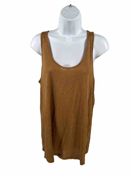 NEW Lou and Grey Women's Brown 100% Linen Tank Top - M