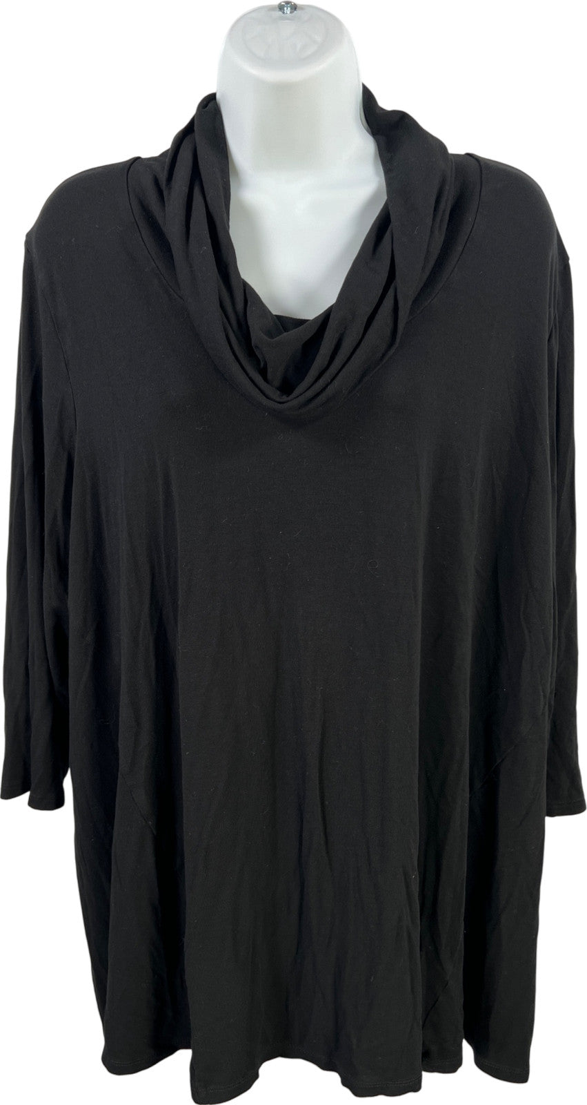 J.Jill Wearever Collection Women’s Black 3/4 Sleeve Blouse - Plus 2X