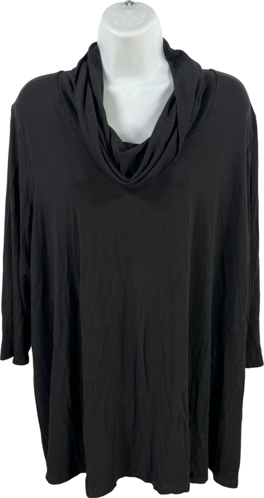 J.Jill Wearever Collection Women’s Black 3/4 Sleeve Blouse - Plus 2X