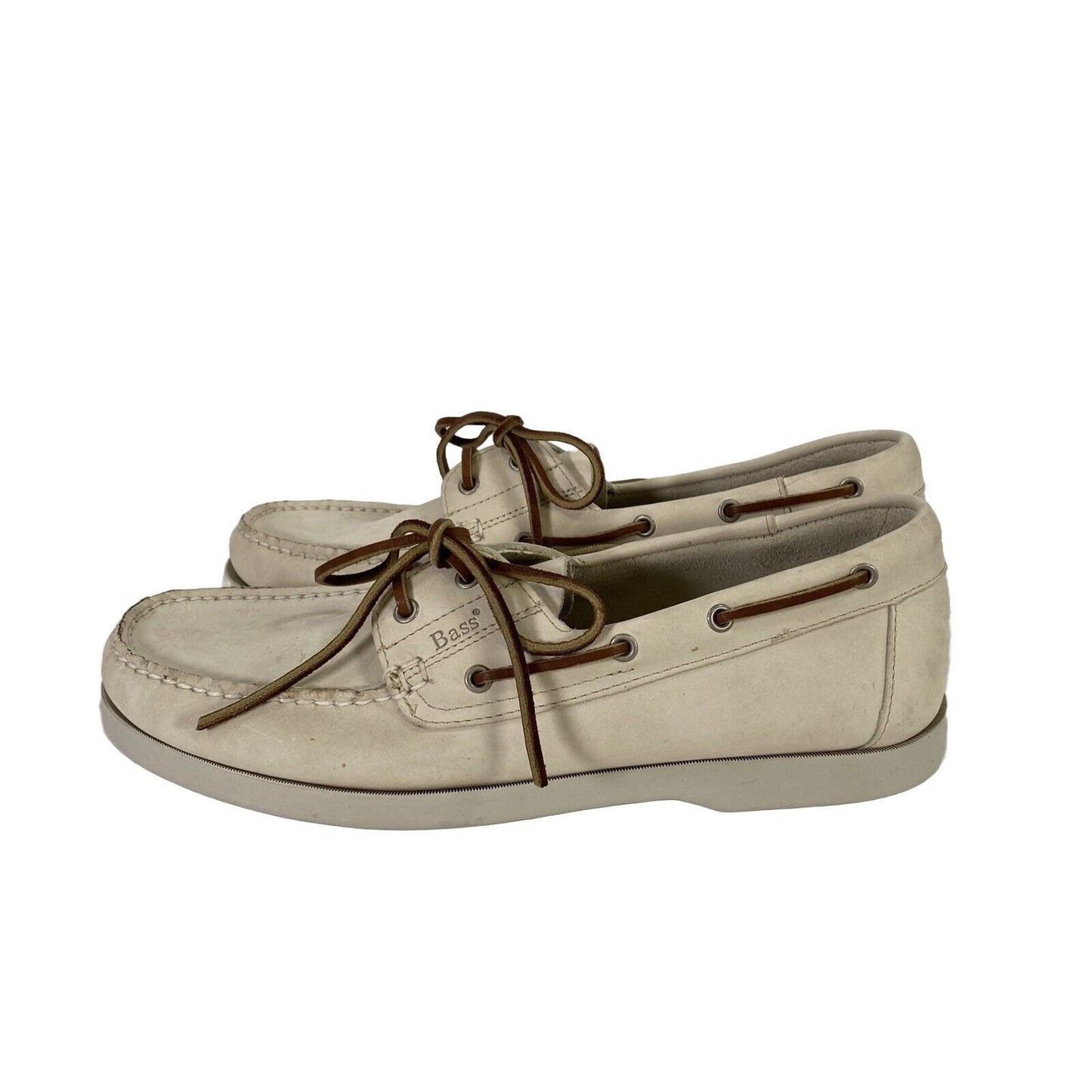 Bass Men's Ivory Seafarer Casual Boat Shoes - 10
