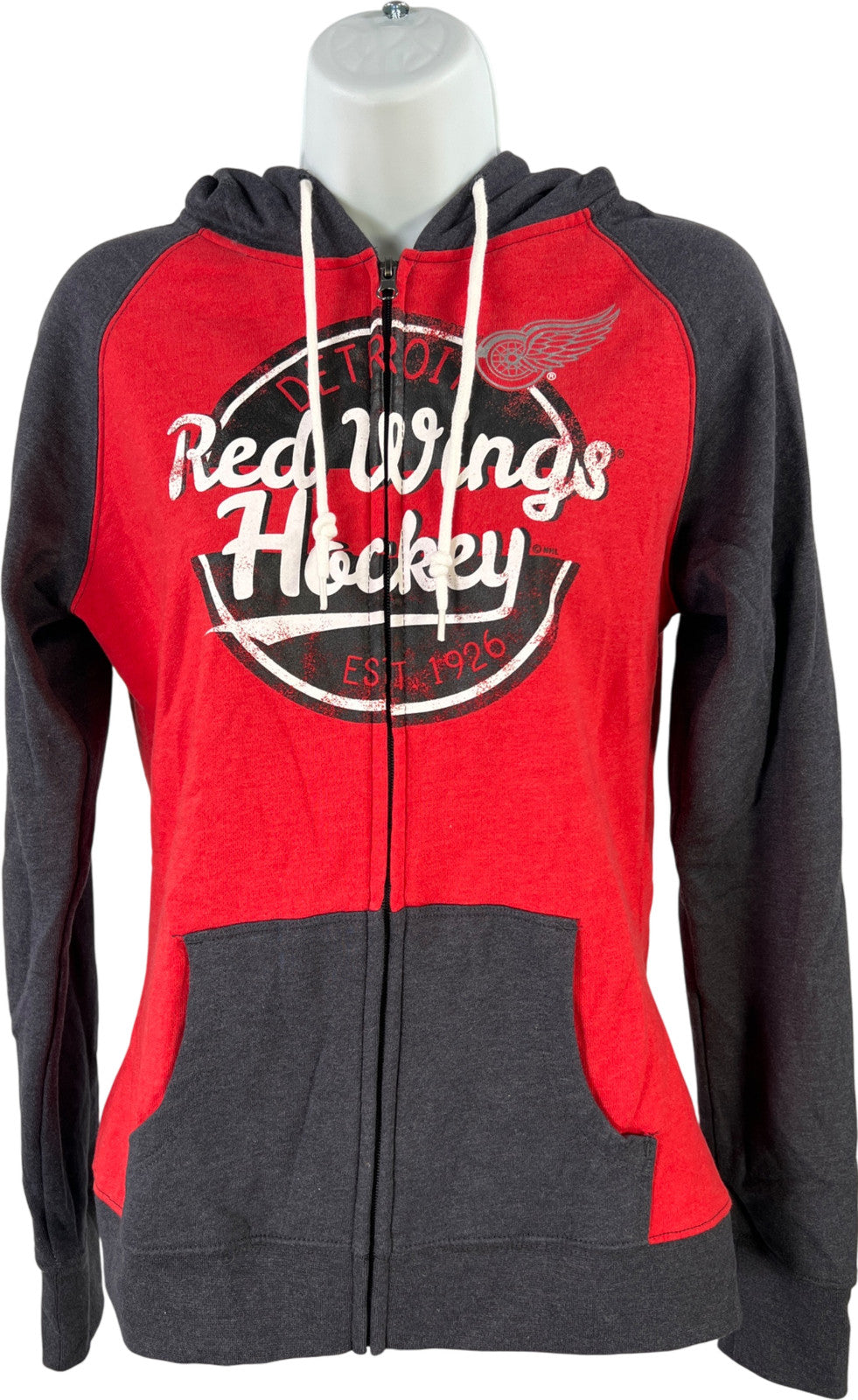 NHL Women’s Red/Gray Detroit Red Wings Full Zip Hooded Sweatshirt - M
