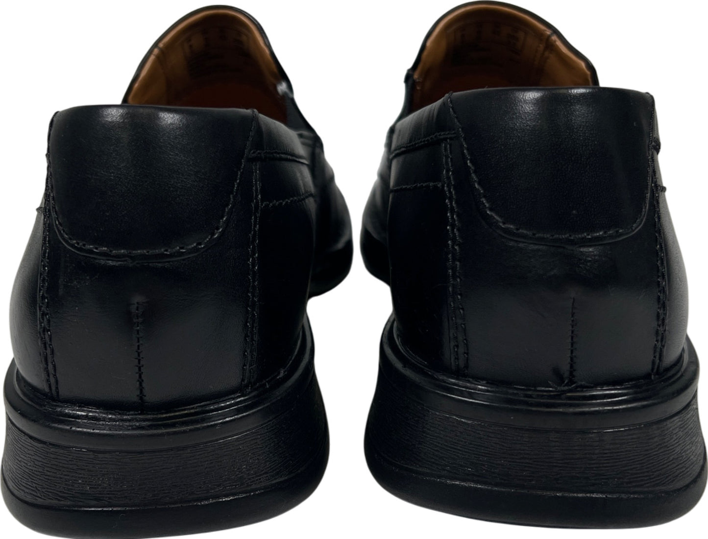 Clarks Collection Men’s Black Leather Slip On Dress Loafers - 9