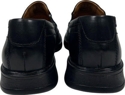 Clarks Collection Men’s Black Leather Slip On Dress Loafers - 9