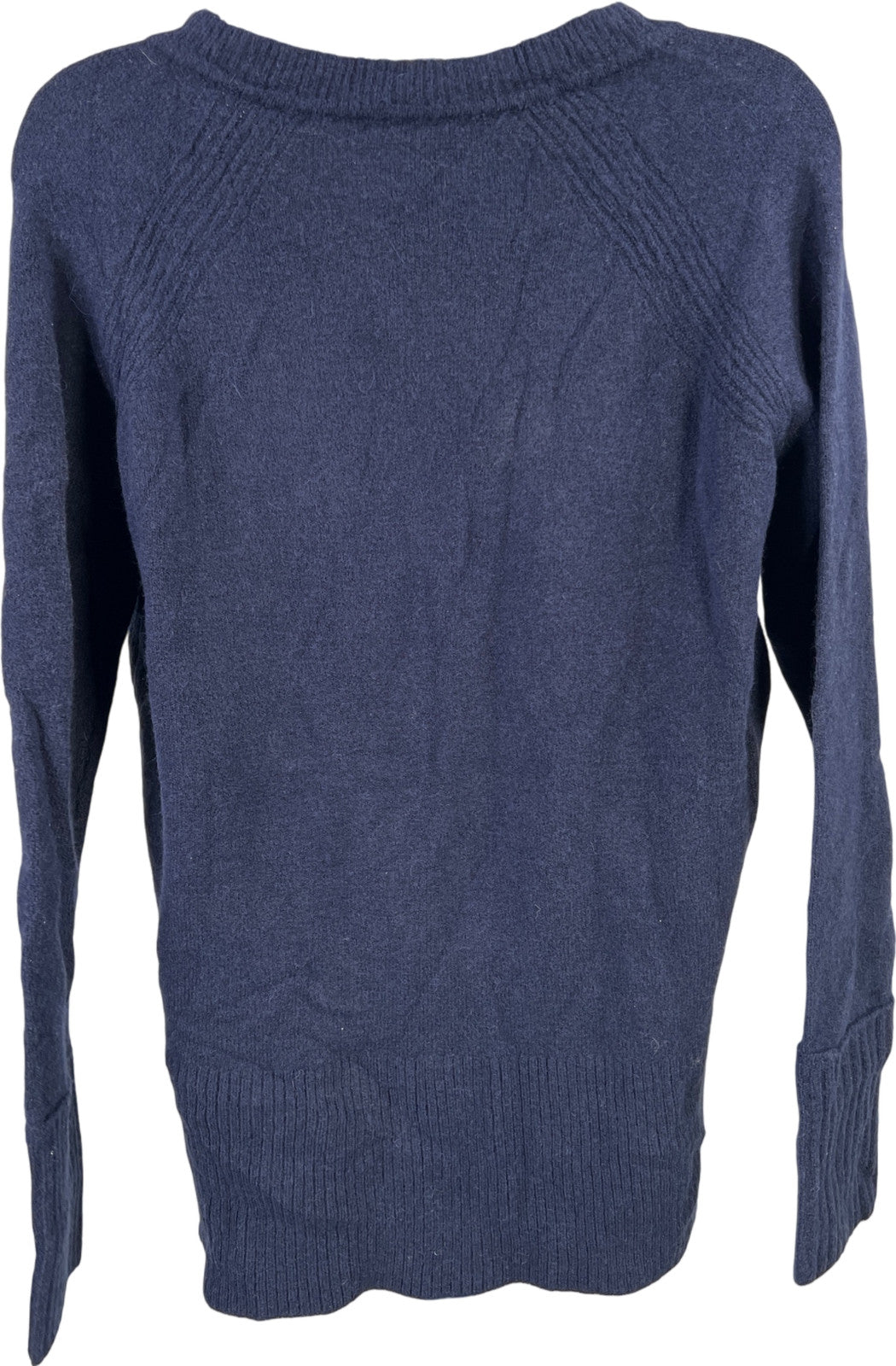 J.Crew Women’s Navy Blue Long Sleeve Wool V-Neck Pullover Sweater - XS