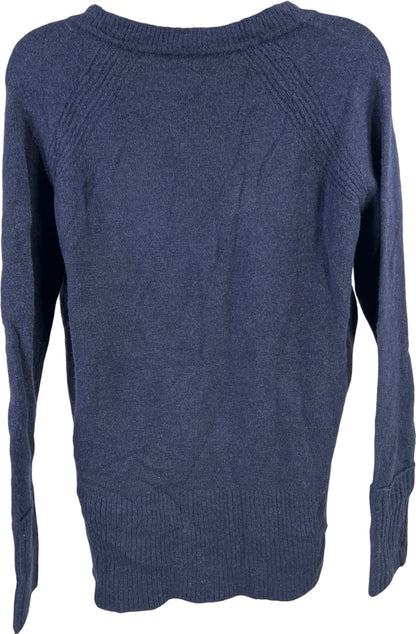 J.Crew Women’s Navy Blue Long Sleeve Wool V-Neck Pullover Sweater - XS