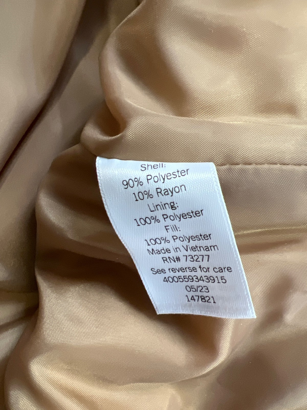 Croft and Barrow Women’s Sleeveless Full Zip Quilted Vest - M