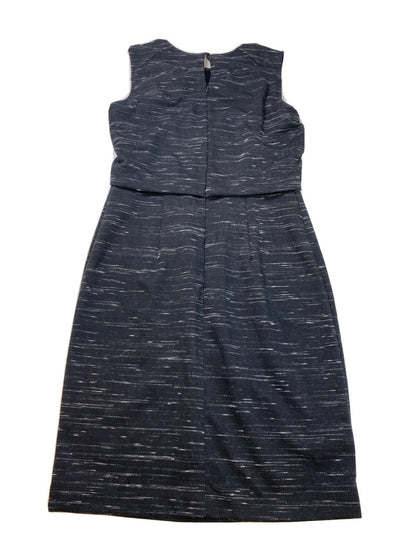 Ann Taylor Women's Black Sleeveless Sheath Dubble Layer Dress - 2