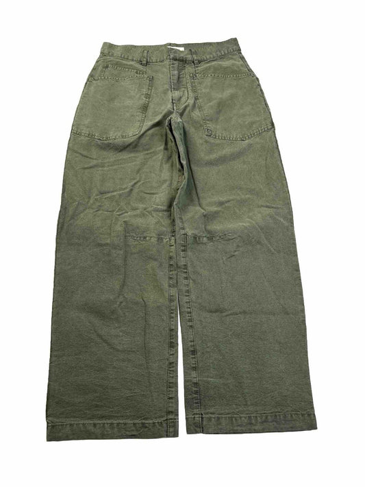 Lucky Brand Women's Green Loose Fit Baggy Canvas Pants - 6